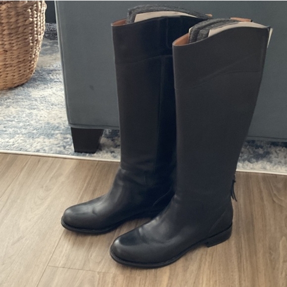 Shoes - Nine West leather tall black boots